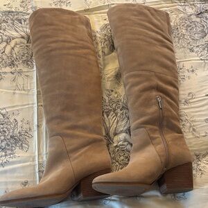 Vince Camuto over knee suede Boots, like new